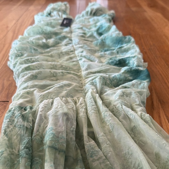 Lulu's Mint Green Ruched Maxi Dress - Picture 5 of 7